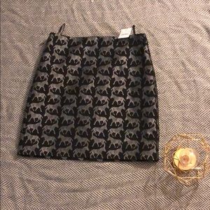 J Crew NWT zebra print 0 satin miniskirt